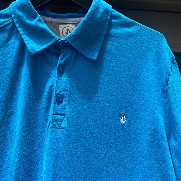 Volcom Wowzer polo shirt short sleeve cotton blue XL - Picture 4 of 16